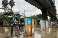 Se robaron las vallas de seguridad del parque Botero de Medellín