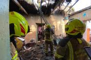 Incendió en vivienda de tapia en Belén dejó una persona lesionada