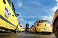 Referencia de paro de taxistas en Itagüí 