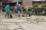 Estos sedimentos afectaron más de 100 viviendas y  calles del sector de Villa Lía.