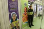 Campaña en el Metro de Medellín para prevenir la violencia contra la mujer