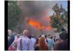 incendio en pleno parque central de Rionegro