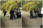 Agresión de policía a motociclista 