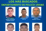 Seis presuntos homicidas encabezan el cartel de los más buscados en Urabá