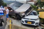 Accidente de tránsito en el barrio Manrique de Medellín 